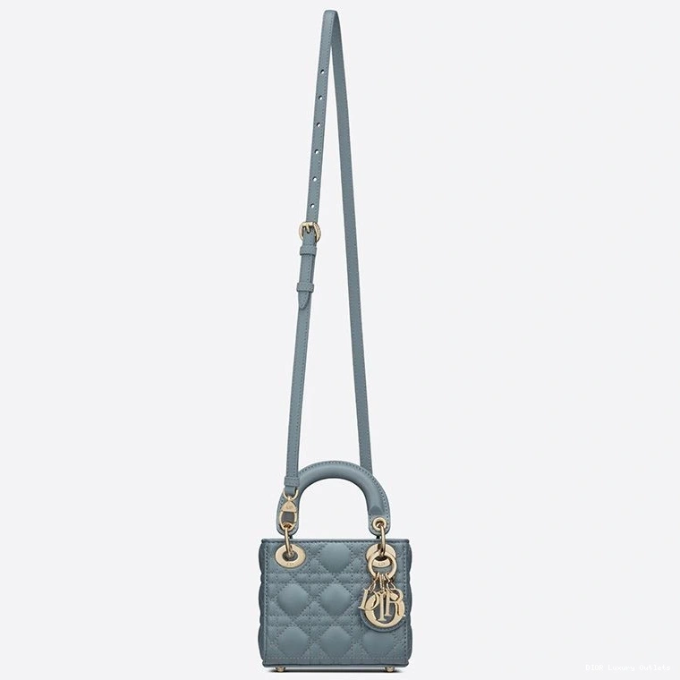 Cheap Lady Sky Bag Cannage Blue Dior Lambskin Micro 0805 Luxury